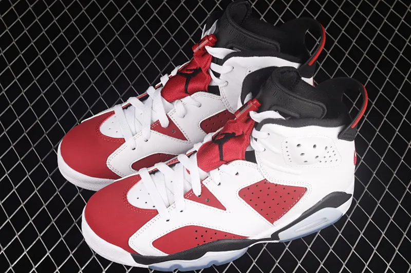 All categories Air Jordan Jordan series basketball shoes Air Jordan 6 Air Jordan "Carmine" AJ6 Joe 6 Rouge White Red 2021 replica high-top basketball shoes CT8529-106